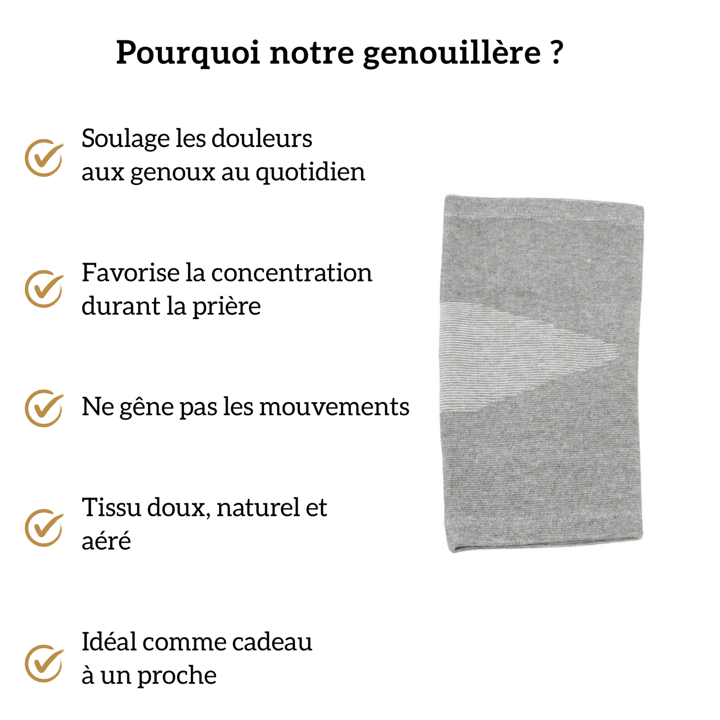 Genouillère de soutien en Bambou